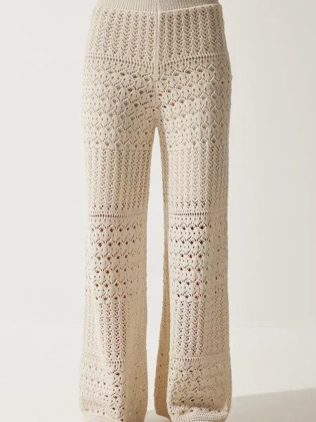 Happiness İstanbul Hlače kremna