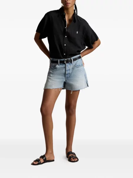 Μικρός πλεκτά σορτς Polo Ralph Lauren με κέντημα λευκό