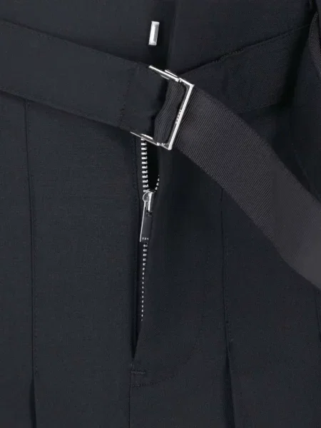 Cu centură fusta mini Sacai negru