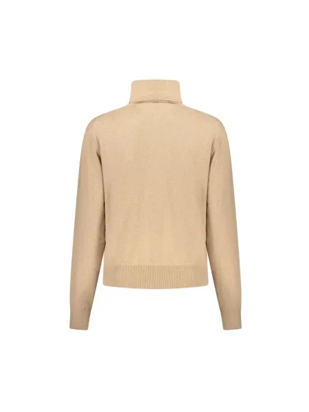 Sweter z golfem Pepe Jeans do golfa beżowy