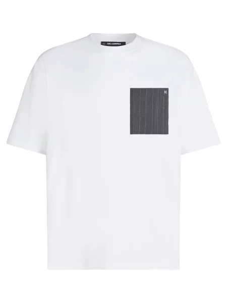 Karl Lagerfeld Tricou gri închis alb