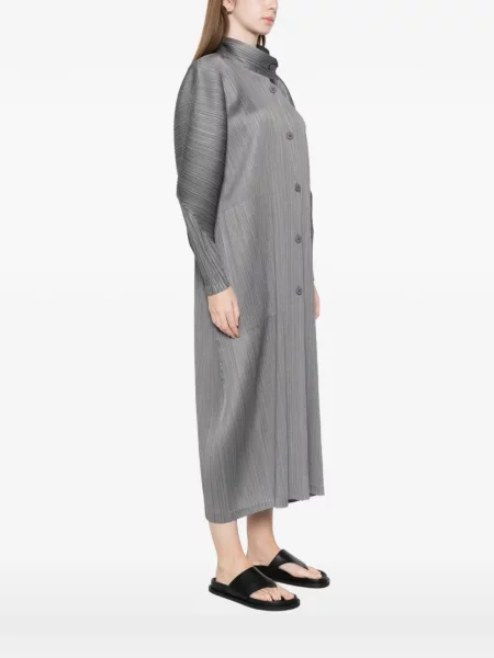 Плисирано палто Pleats Please Issey Miyake сиво