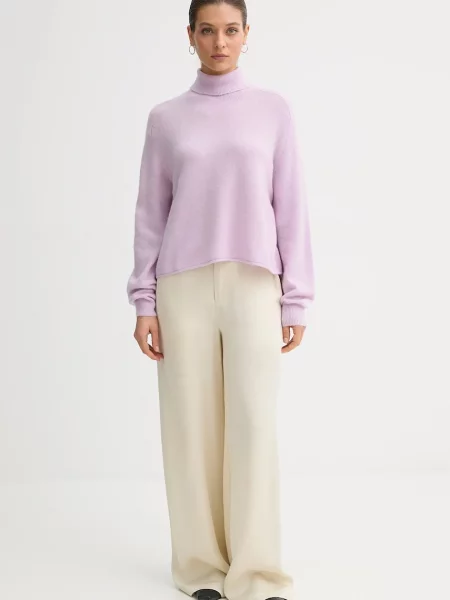 Светр United Colors of Benetton легкий гольф фіолетовий