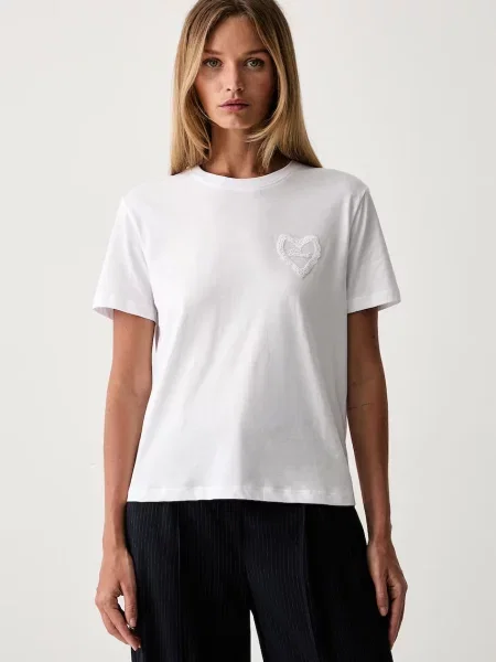 Twinset tricou pentru femei din alb