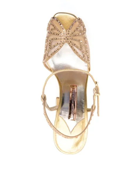 Sandale Sophia Webster de cristal auriu