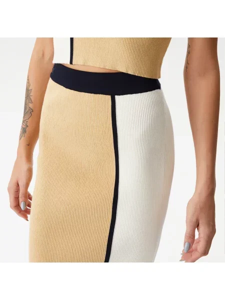 Lacoste Spódnica Lacoste beżowa