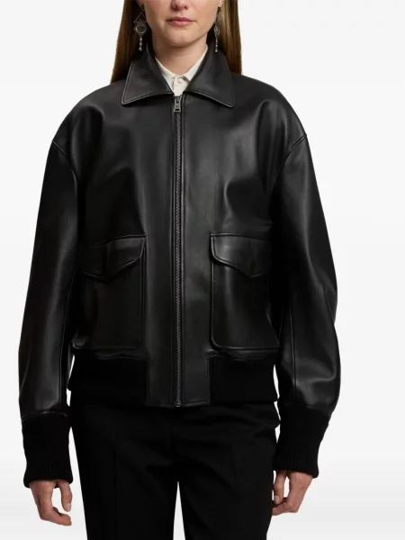 Geanta de piele Ralph Lauren Collection negru