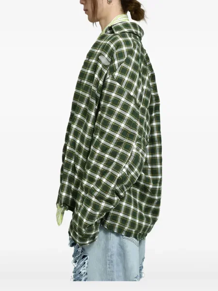 Plisirana mini košulja Natasha Zinko zelena