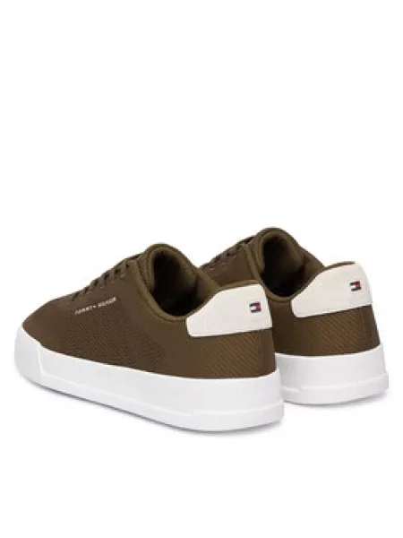 Sneakersy Tommy Hilfiger Th Court Knit zelená