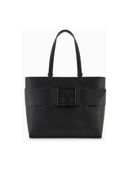 Duża shopperka Armani Exchange czarna