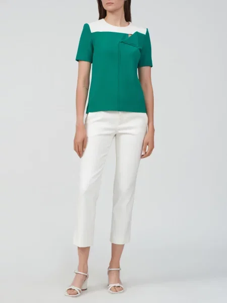 Блуза Roland Mouret зелена