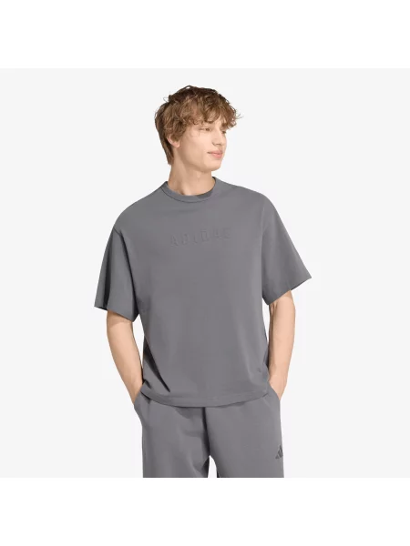 Тениска adidas Soft Lux Graphic T-shirt Grey Five XXL сиво