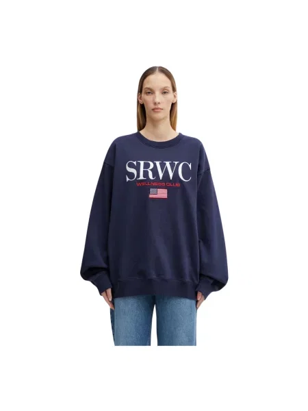 Bluza Sporty And Rich z nadrukiem niebieska