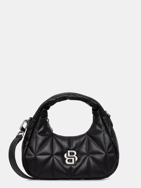 BOSS geantă pentru femei cu imitație de piele B ICON NEW SM Hobo negru