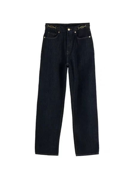 Blugi conici Tommy Hilfiger conici cu autograf albastru