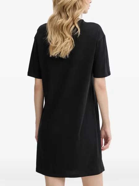 Rochie tip cămașă Armani Exchange cu autograf negru
