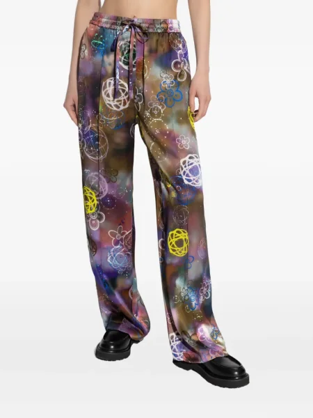 Pantaloni Kenzo cu model floral cu imagine violet