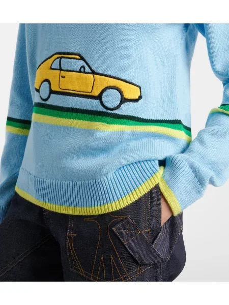 Pulover Jw Anderson cu broderie albastru