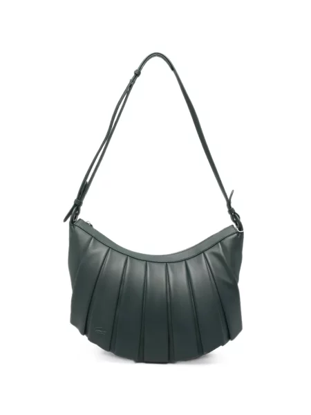 Geanta hobo Lacoste din piele verde