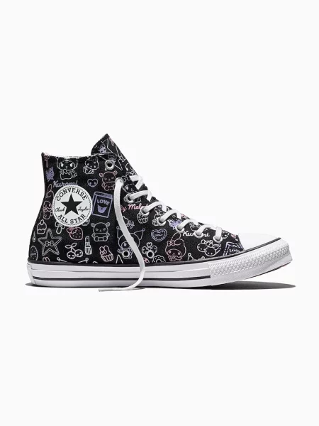 Converse x Hello Kitty Chuck Taylor All Star HI teniși înalți pentru femei negru
