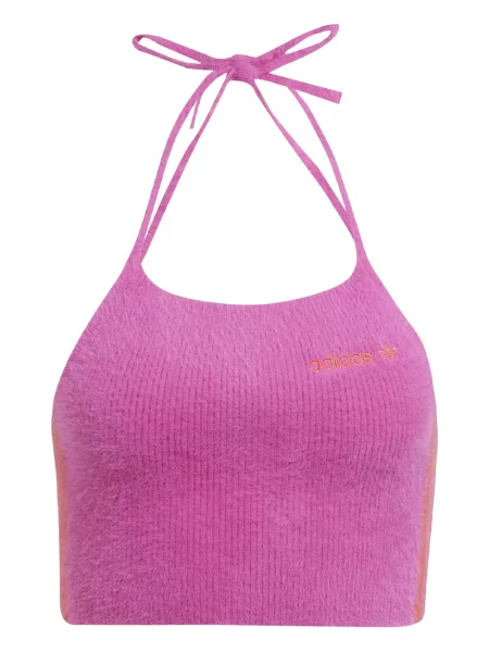 Dzianinowa haftowana podkoszulka Adidas czarna