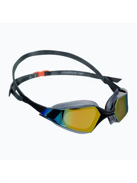 Okulary do pływania Speedo Aquapulse Pro Mirror oxid grey/black/orange gold czarne