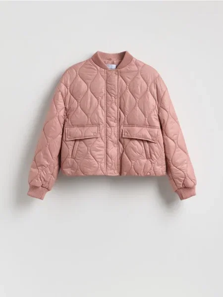 Reserved Pikowana kurtka jasnofioletowy