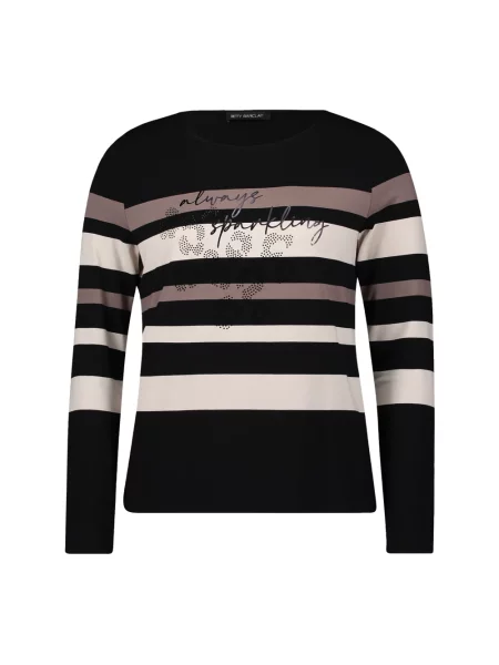 Top Betty Barclay w paski czarny