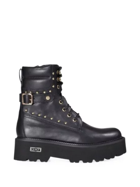 Botine Cult cu șireturi din dantelă negru