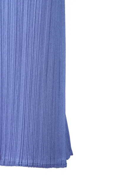 Plisirana odgovarati midi haljina Pleats Please Issey Miyake iznad koljena plava