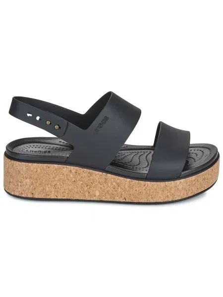 Sandály Crocs Brooklyn Cork Low Wedge black/black černé