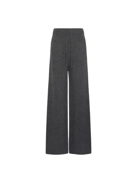 Lniane spodnie Max Mara szare