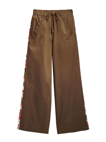 Desigual Pantaloni PAISLEY | Desigual x M. Christian Lacroix | flare fit alb