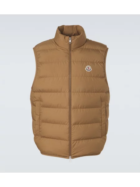 Vestă din puf Moncler maro