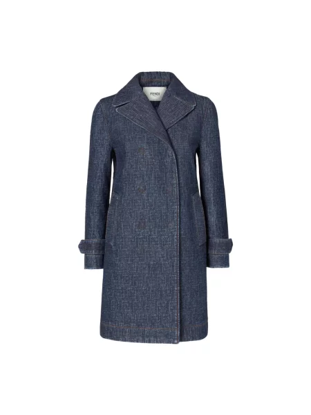 Płaszcz Fendi niebieski