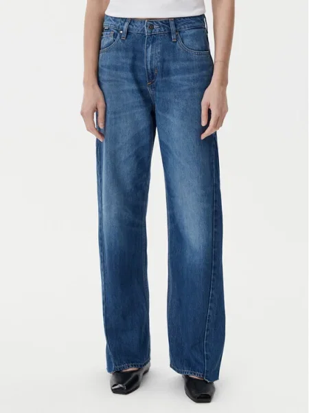 BOSS Blugi Crossroad Super Wide Leg albastru