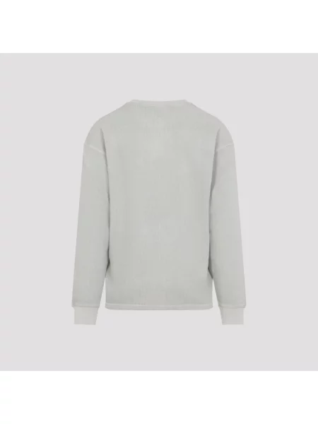 Bluzka z długim rękawem fakturowanym wzorem i okrągłym dekoltem Carhartt Work In Progress beżowa