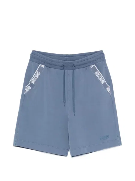 Pantaloni scurți Moschino cu autograf albastru