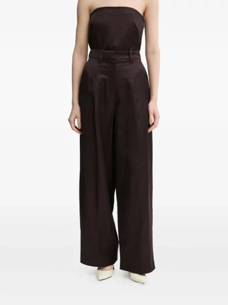 Szerokie spodnie A.l.c. plisowane brązowe