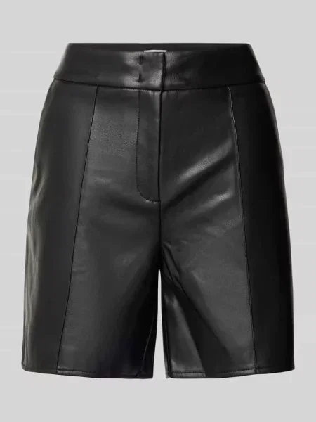 Szorty o kroju regular fit z imitacji skóry z S.oliver Black Label czarne