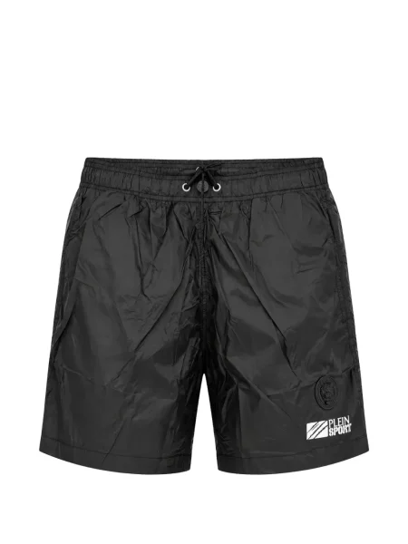 Slip de baie Plein Sport cu autograf cu cordon negru