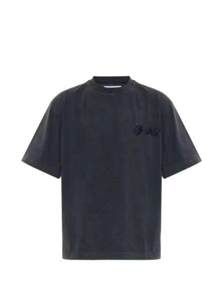 Tricou Off-white cu autograf alb