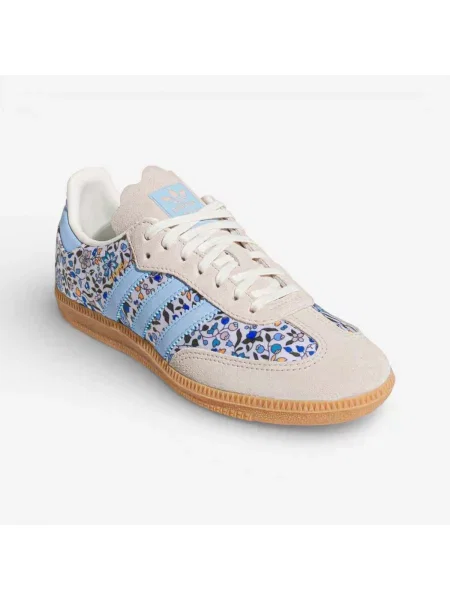 Pantofi Adidas cu model floral albastru