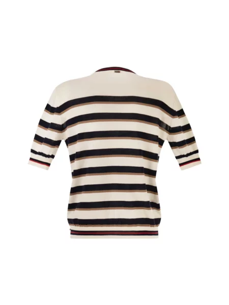 Sweter Herno w paski z paskiem