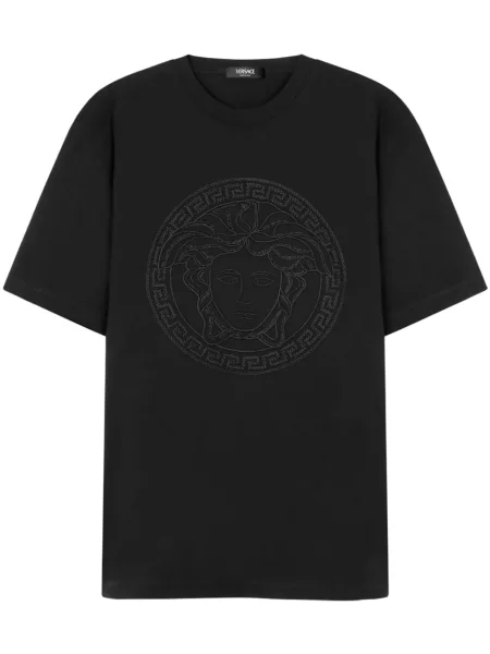 Tricou Versace cu broderie negru