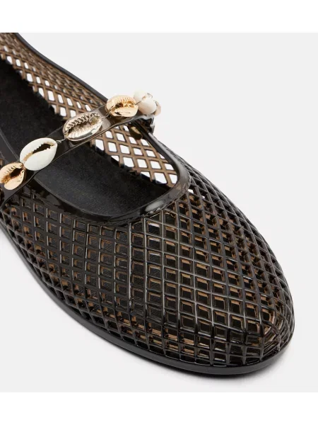 Balerini Ancient Greek Sandals plasă de plasă negru