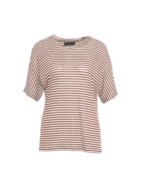 Wielobarwność koszulka Peuterey w paski brązowa