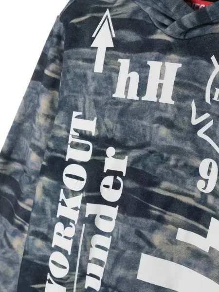 Bluza z kapturem dziecięca Diesel niebieska