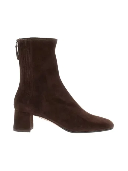 Botki Aquazzura skórzane brązowe