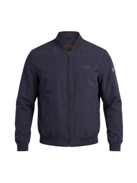 Kompaktowy kurtka bomber Guess ze stretchu niebieski